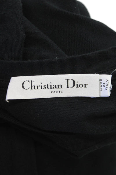 Christian Dior Womens Cotton Graphic T-Shirt Black Size S