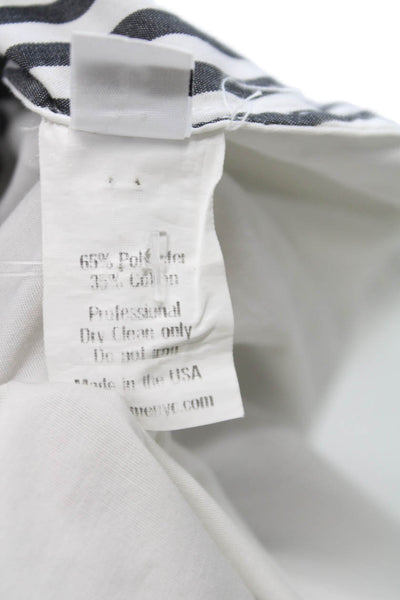 Tome Women Shirt Dress White Colorblock Short Sleeve Button Maxi Size 6