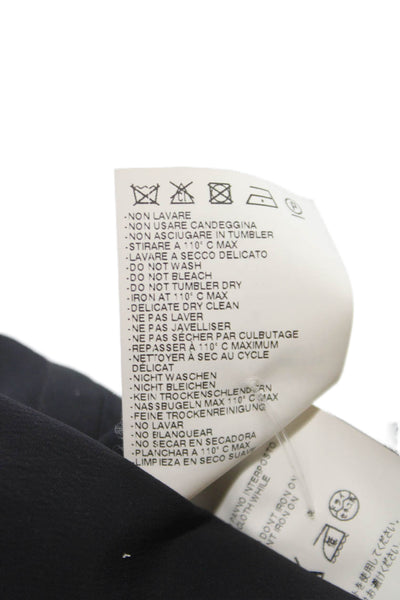 MM6 Maison Margiela Women V-Neck Sleeveless Shift Dress Black Knee Size 38