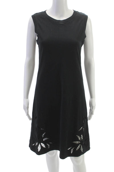 See by Chloe Women Black Tank Dress Cotton Knee Length Size M