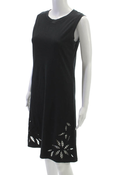 See by Chloe Women Black Tank Dress Cotton Knee Length Size M