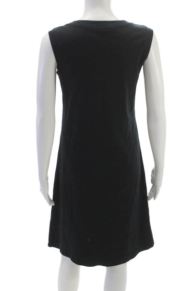See by Chloe Women Black Tank Dress Cotton Knee Length Size M