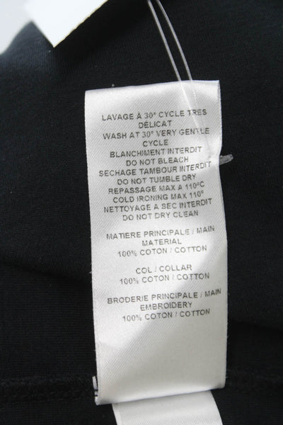See by Chloe Women Black Tank Dress Cotton Knee Length Size M