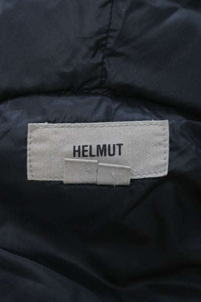 Helmut Womens Gray Puffer Jacket Zip Polyester Geometric Long Sleeve Size S