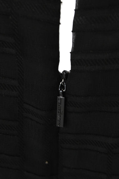 Karl Lagerfeld Womens A-Line Black Geometric Sleeveless High Neck Dress Size 2