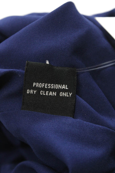 Rickie Freeman Teri Jon Women Sheath Dress Blue 3/4 Sleeve Boat Neck Size 18