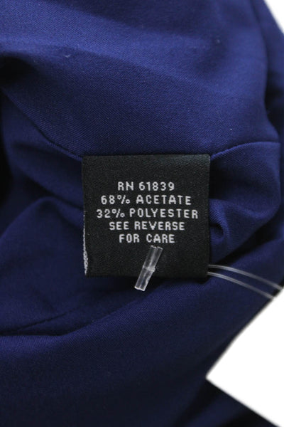 Rickie Freeman Teri Jon Women Sheath Dress Blue 3/4 Sleeve Boat Neck Size 18
