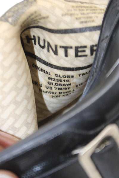 Hunter Womens Original Gloss Tall Knee High Rain Boots Black Size 7 Medium