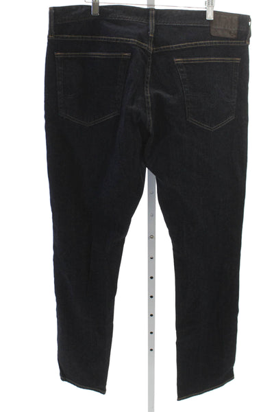 AG Adriano Goldschmied Mens Straight Jeans Blue Cotton Blend Size 38