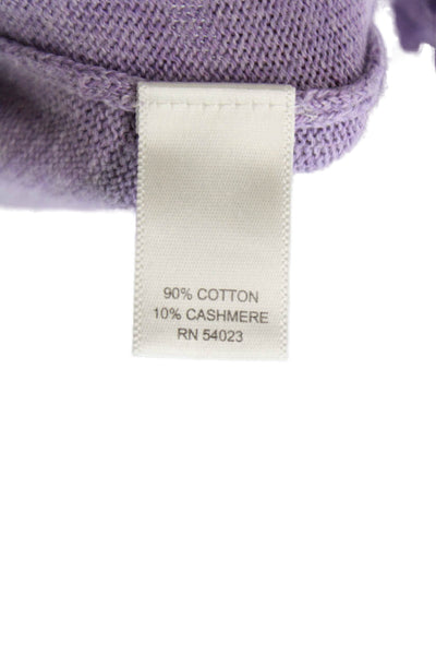 Banana Republic Mens Purple V-Neck Cotton Cashmere Pullover Size XL
