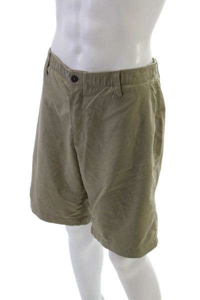 Under Armour Mens Athletic Shorts Beige Polyester Size 42