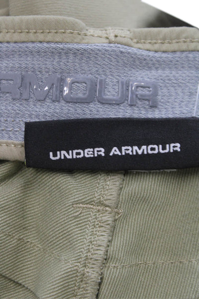Under Armour Mens Athletic Shorts Beige Polyester Size 42