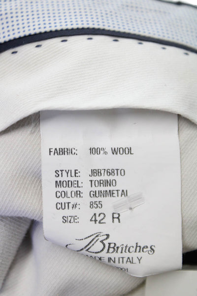 JB Britches Mens Dress Pants Gray Wool 30 Inseam Size 42