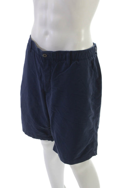 Under Armour Mens Blue Polyester Chino Shorts Size 42