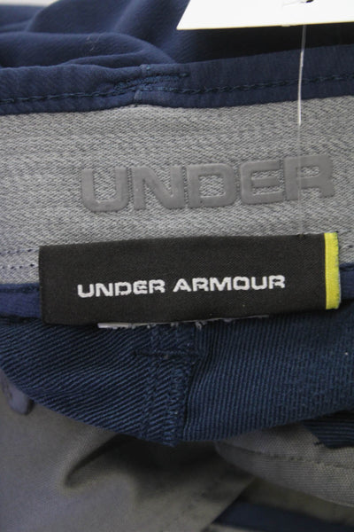 Under Armour Mens Blue Polyester Chino Shorts Size 42