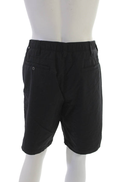 Under Armour Mens Athletic Black Polyester Button Shorts Size 42