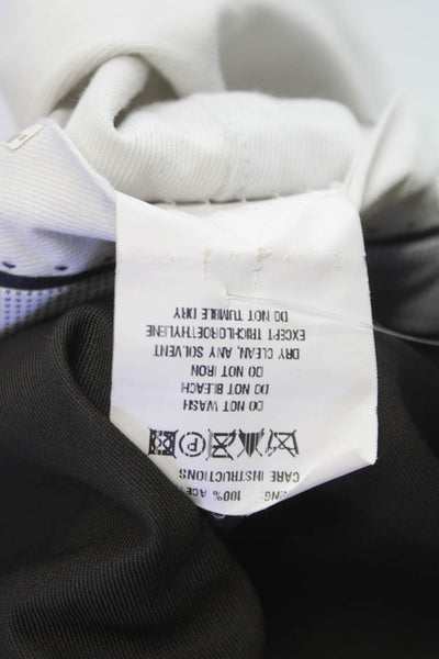 JB Britches Mens Dress Pants Dark Brown Worsted Wool Button Size 42
