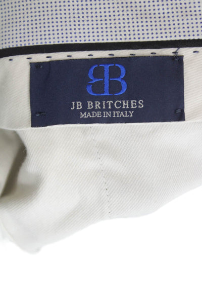 JB Britches Mens Dress Pants Dark Brown Worsted Wool Button Size 42