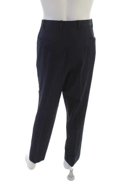 JB Britches Mens Dress Pants Blue Wool Solid Size 42