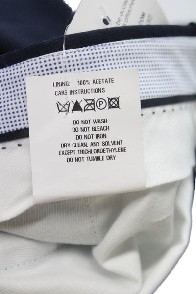 JB Britches Mens Dress Pants Blue Wool Solid Size 42