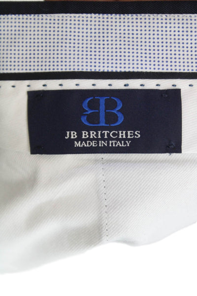 JB Britches Mens Dress Pants Blue Wool Solid Size 42