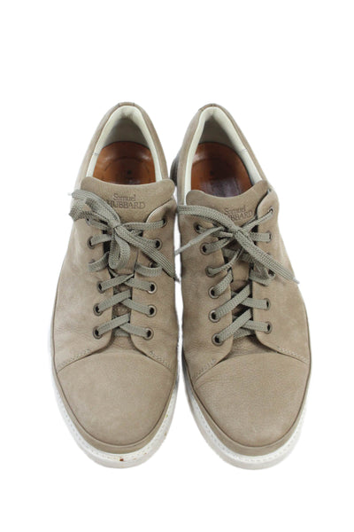 Samuel Hubbard Mens Suede Casual Sneakers Beige Size 10.5