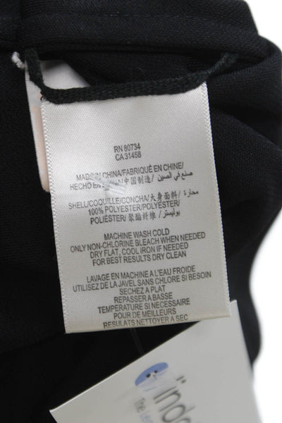 Max Azria Women Shift V-Neck Black Knee Length Polyester Dress Size XS