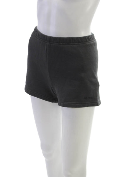 Aritzia Women Sweat Shorts Gray Cotton Blend Size 2XS