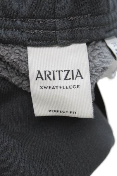 Aritzia Women Sweat Shorts Gray Cotton Blend Size 2XS