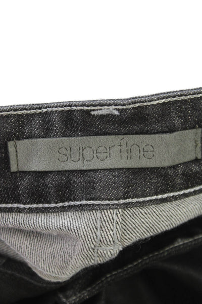 SUPERFINE Womens Skinny Black Jeans Button Mid Rise Inseam 32 Size 27