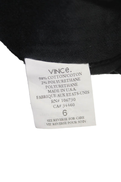 Vince Women Black Dress Pants 98% Cotton 34 Inseam Size 6