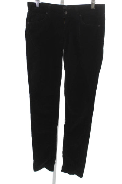 Citizens of Humanity Womens Jeans Black Mid Rise Button Inseam 33 Size 28