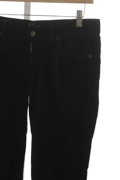Citizens of Humanity Womens Jeans Black Mid Rise Button Inseam 33 Size 28