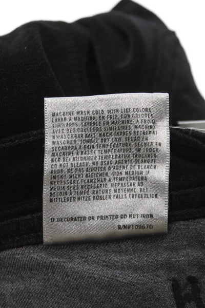 Citizens of Humanity Womens Jeans Black Mid Rise Button Inseam 33 Size 28