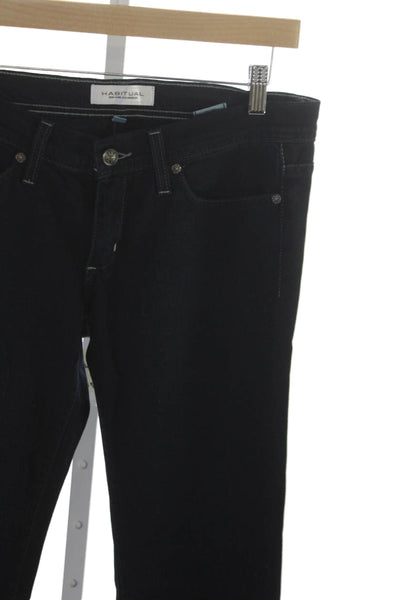 Habitual Womens Skinny Jeans Blue Cotton Mid Rise Inseam 34 Size 28