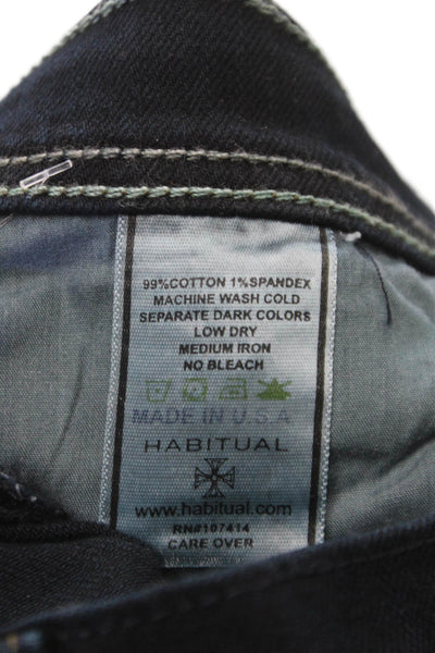 Habitual Womens Skinny Jeans Blue Cotton Mid Rise Inseam 34 Size 28