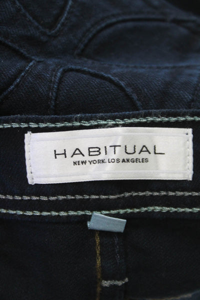 Habitual Womens Skinny Jeans Blue Cotton Mid Rise Inseam 34 Size 28