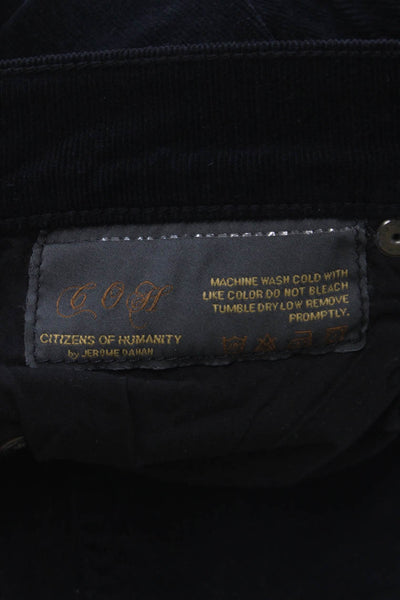 Citizens of Humanity Women Black Cotton Mid Rise Jeggings Size 29