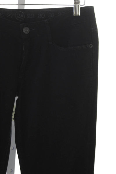 Earnest Sewn Women Black Skinny Jeans Cotton Blend Button Fly Size 28