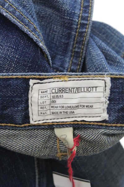 Current/Elliott Womens Skinny Blue Cotton Jeans Size 28