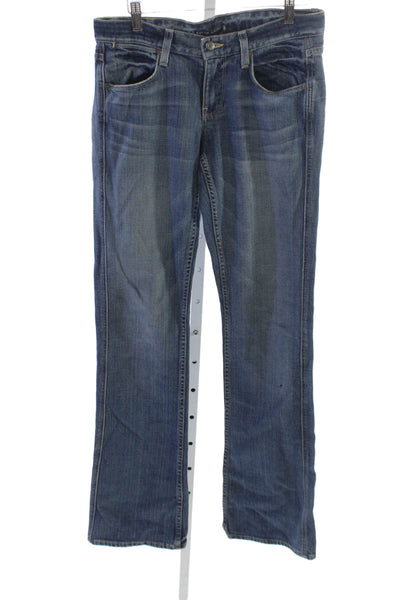 Ralph Lauren Blue Label Women Bootcut Jeans Blue Mid Rise 34 Inseam Size 28