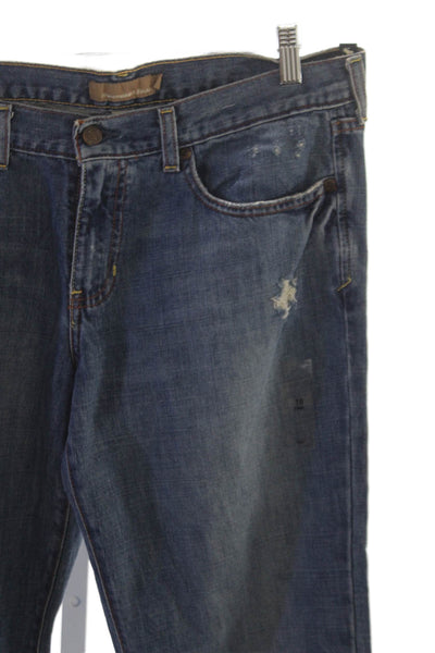 Abercrombie & Fitch Mens Bootcut Jeans Blue Cotton Size 10