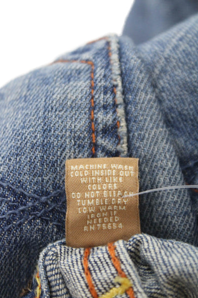 Abercrombie & Fitch Mens Bootcut Jeans Blue Cotton Size 10