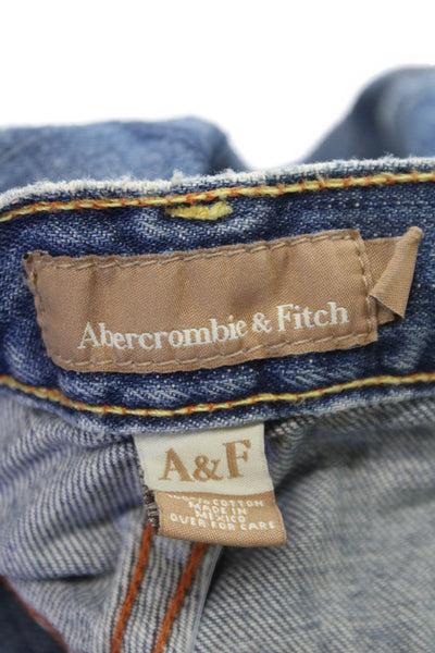 Abercrombie & Fitch Mens Bootcut Jeans Blue Cotton Size 10