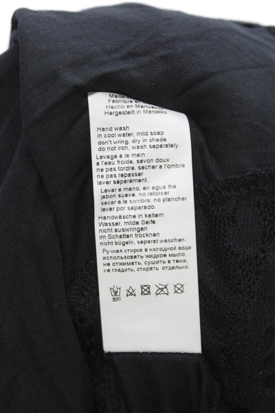 Profile By Gottex Women Chemise Black Viscose Scoop Neck Sleeveless Short Size L