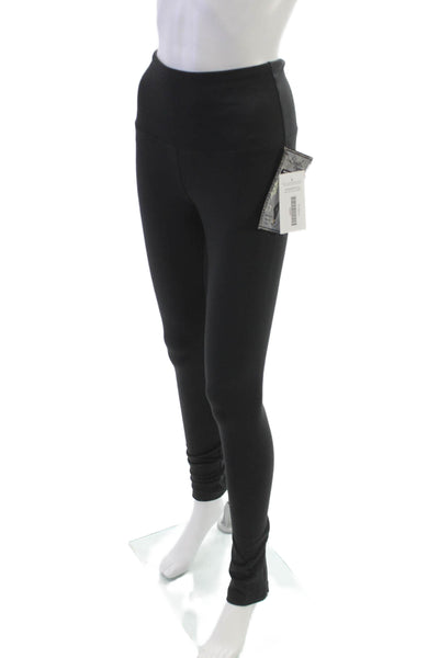 Lisse Womens Black Solid Leggings 70% Rayon 26% Nylon 4% Spandex Size S