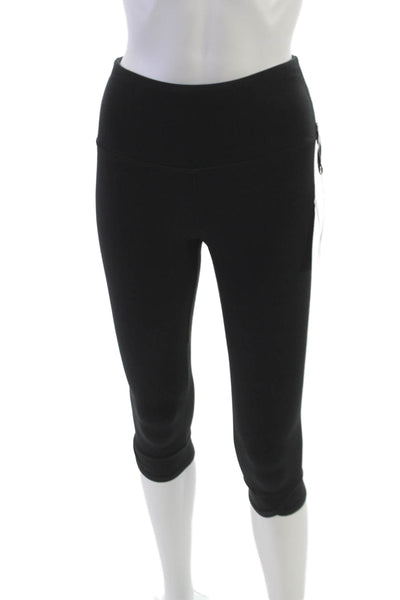 Lisse Womens Capri Leggings Black Cotton Size S