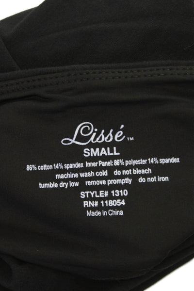 Lisse Womens Capri Leggings Black Cotton Size S
