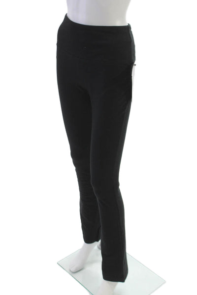 Lisse Women Black Leggings Cotton Spandex Pull On Solid Size M