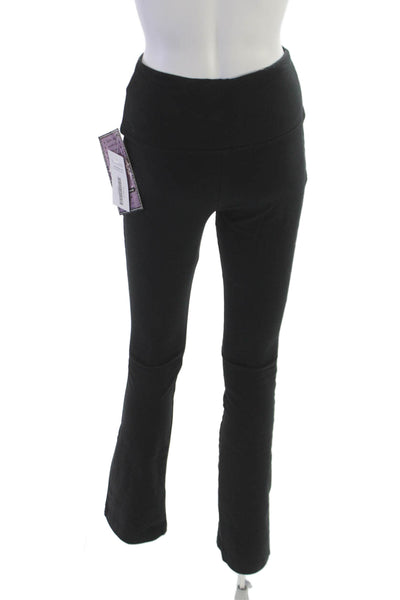Lisse Women Black Leggings Cotton Spandex Pull On Solid Size M